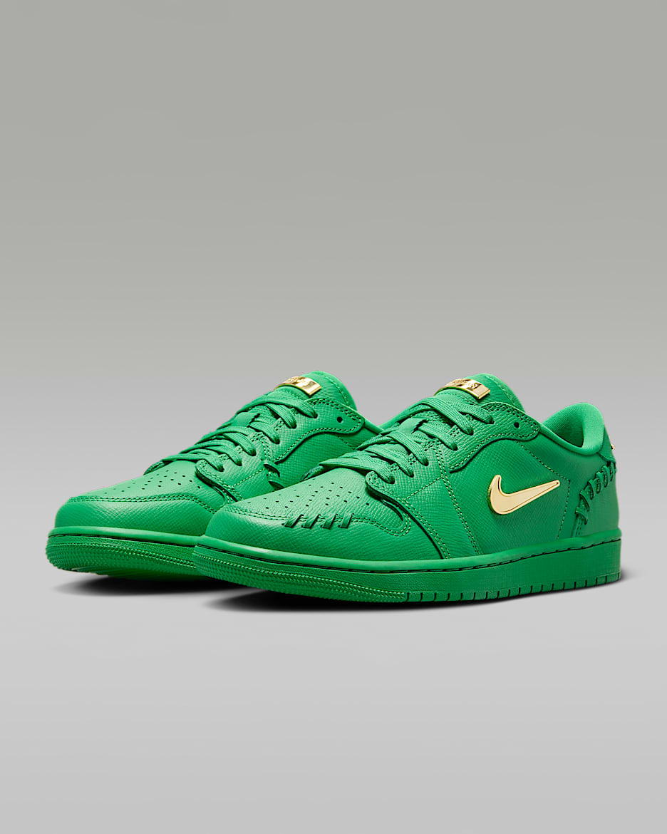 Green gold jordans top